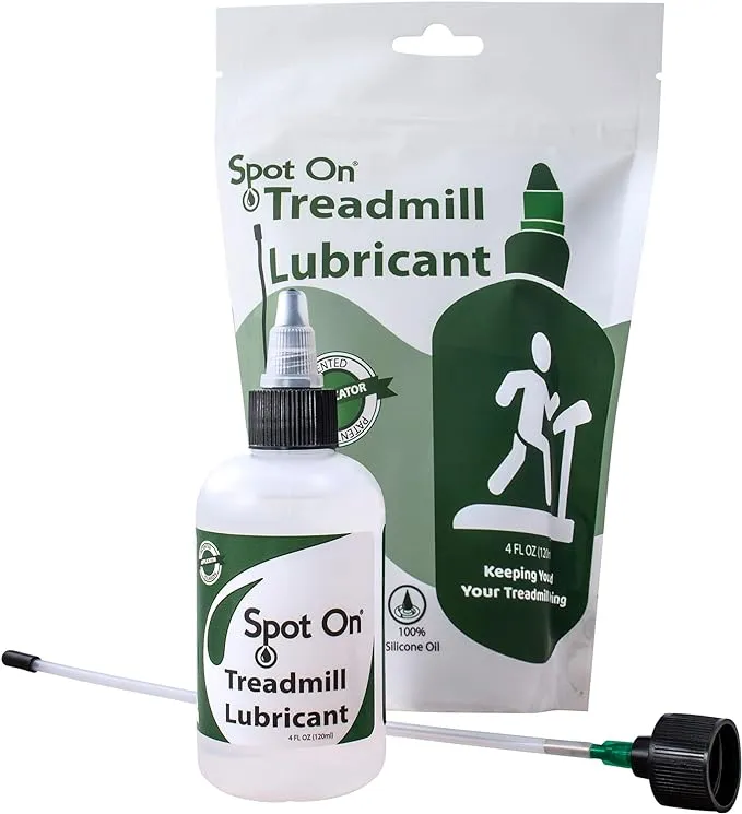 Spot On 100% Silicone Treadmill Belt Lubricant - Made in The USA - with Both a Precision Twist Cap and an Application Tube for Easy, Full Belt Width Lubrication