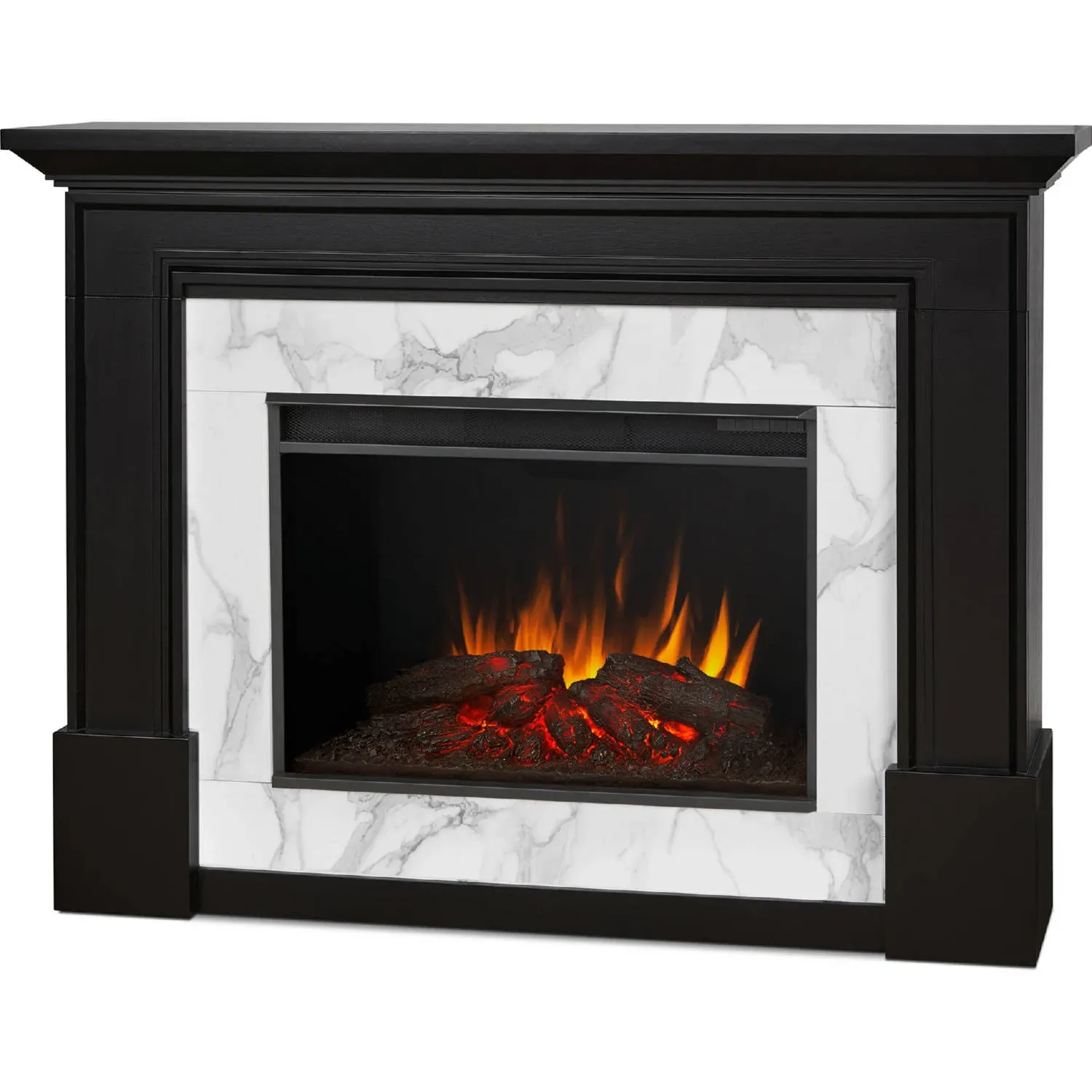 Centennial Grand Electric Fireplace Mantel Package in Black