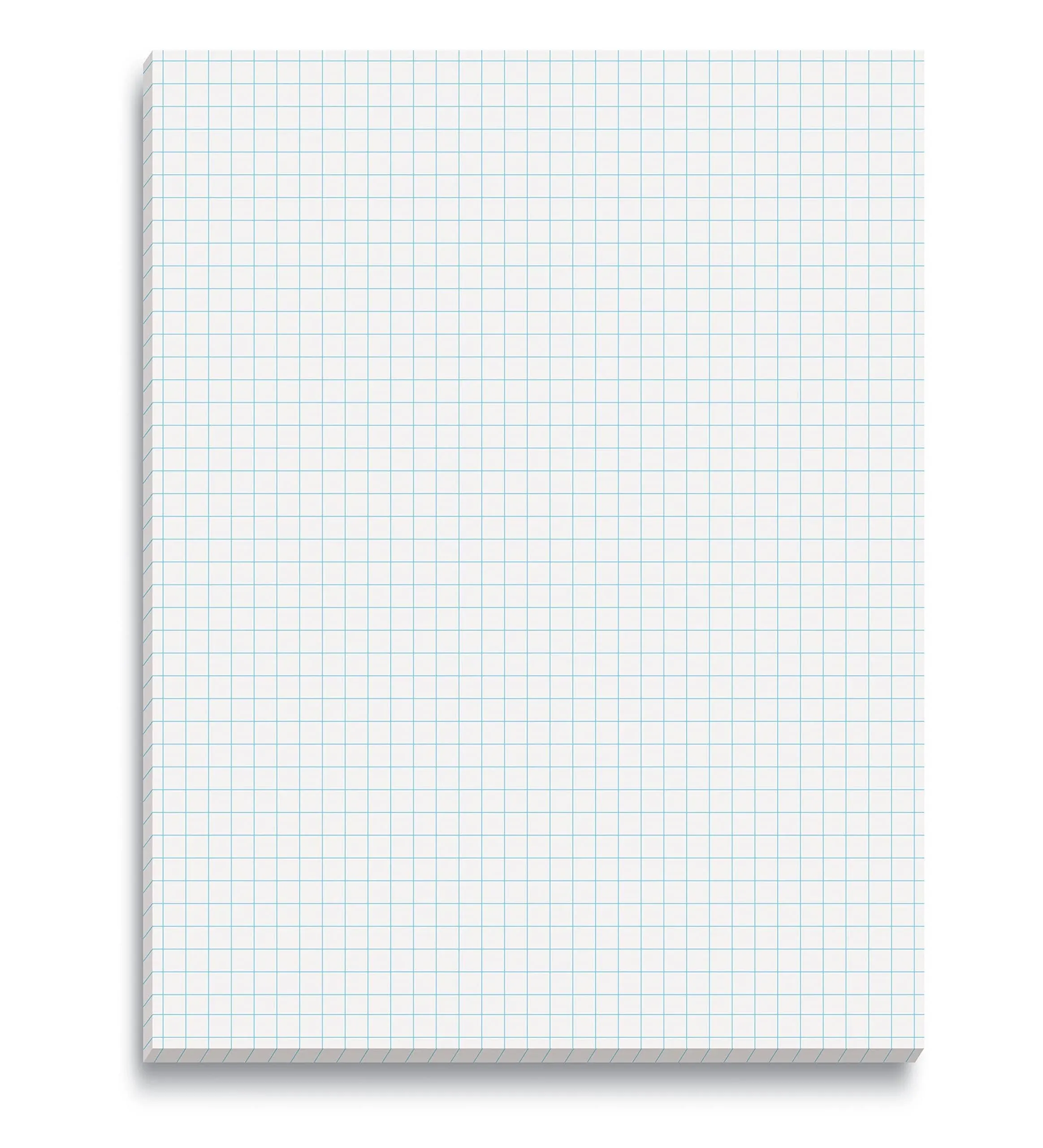 Better Office Products Graph Paper Pad, 8.5" x 11", 50 Sheets, Double Sided, White, 4x4 Blue Quad Rule, Easy Tear, Grid Paper, Graph Paper