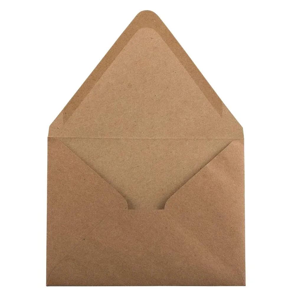 Jam Paper A2 V-Flap Invitation Envelopes - 4 3/8 x 5 3/4 - Brown Kraft Paper Bag ...