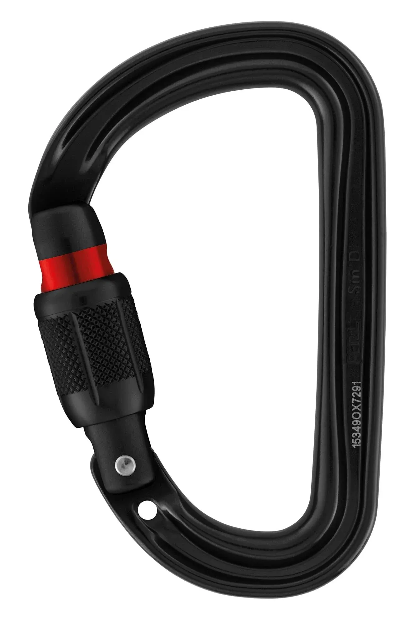 Petzl Screw-Lock Carabiner, Black, Sm'D