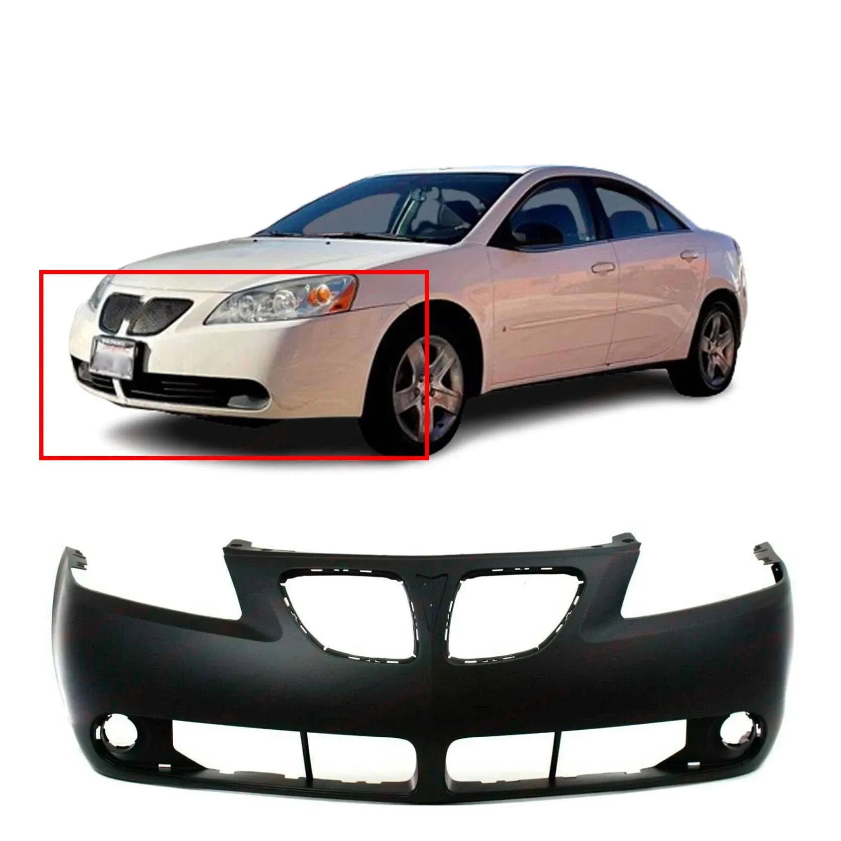 Primed Front Bumper Cover Fascia For Pontiac G6 2005-2009 GM1000731-LF