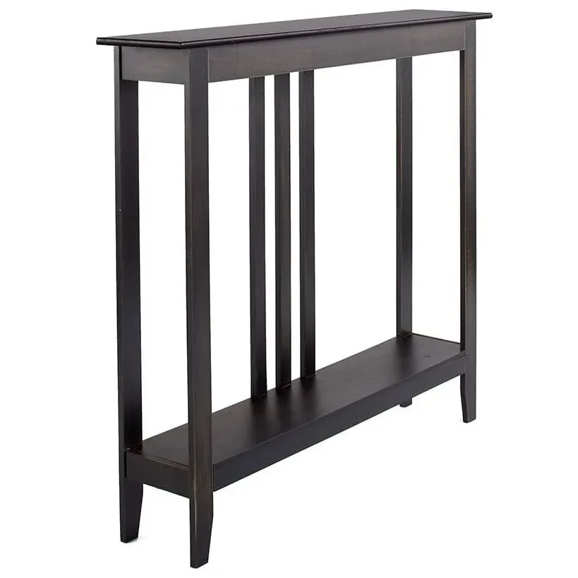 Slim Space-Saving Accent Tables - Antique Black