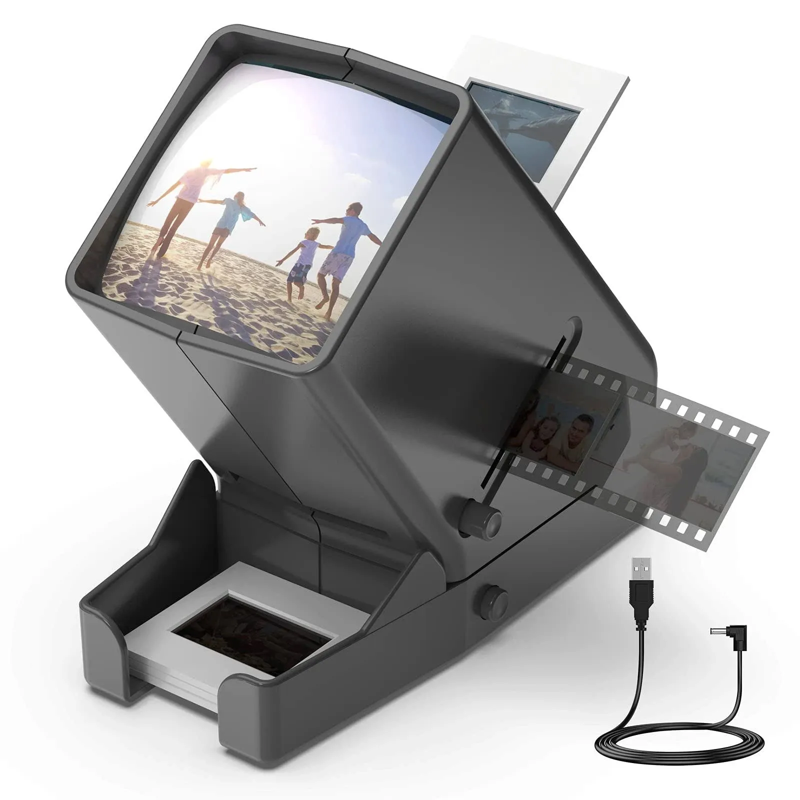 35mm Slide Viewer, 3X Magnification and Desk Top LED Lighted Illuminated View...