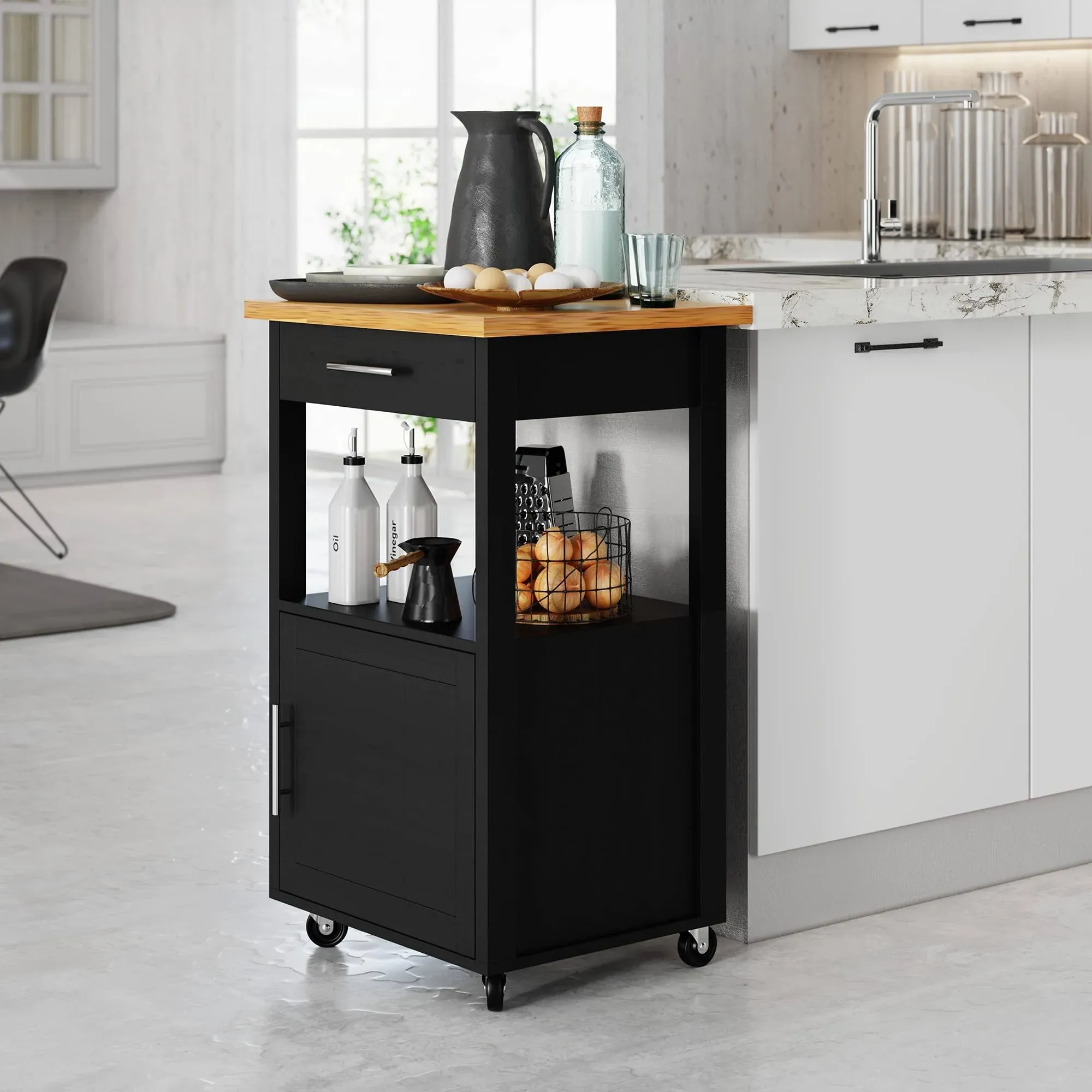 Shintenchi Kitchen Island Cart