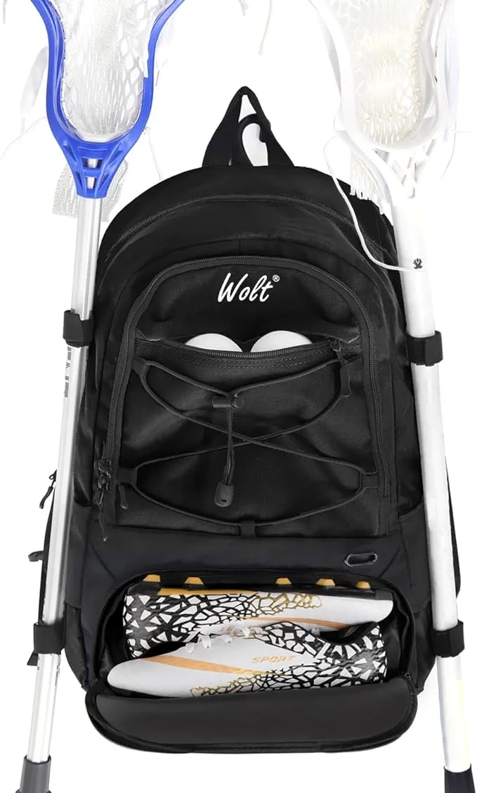 WOLT | Turf Lacrosse Backpack Bag- Lacrosse Bags- Extra Large Lacrosse bag wi...