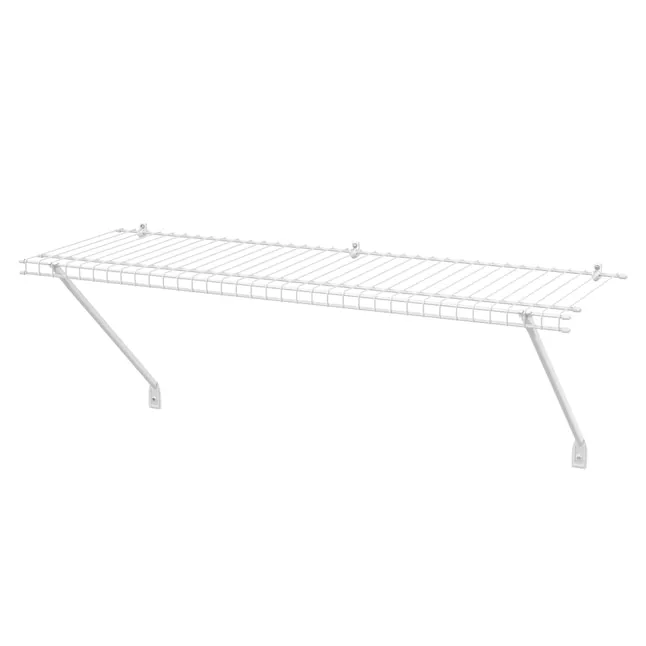 36 in. W x 12 in. D White Steel Wire Closet Shelf