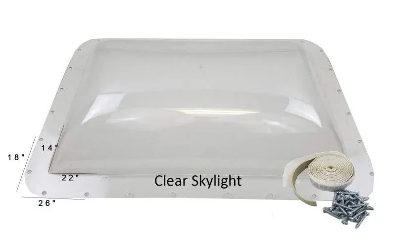 Class A Customs Premium Heavy Duty RV Camper Trailer Skylight - 18 x 26 OD / 14 x ...