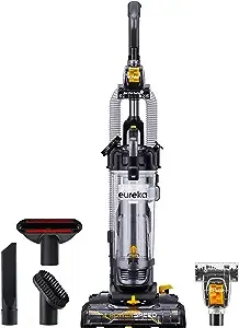 Eureka PowerSpeed Lightweight Powerful Upright Vacuum Cleaner for Carpet and Hard Floor, Pet Turbo, Black