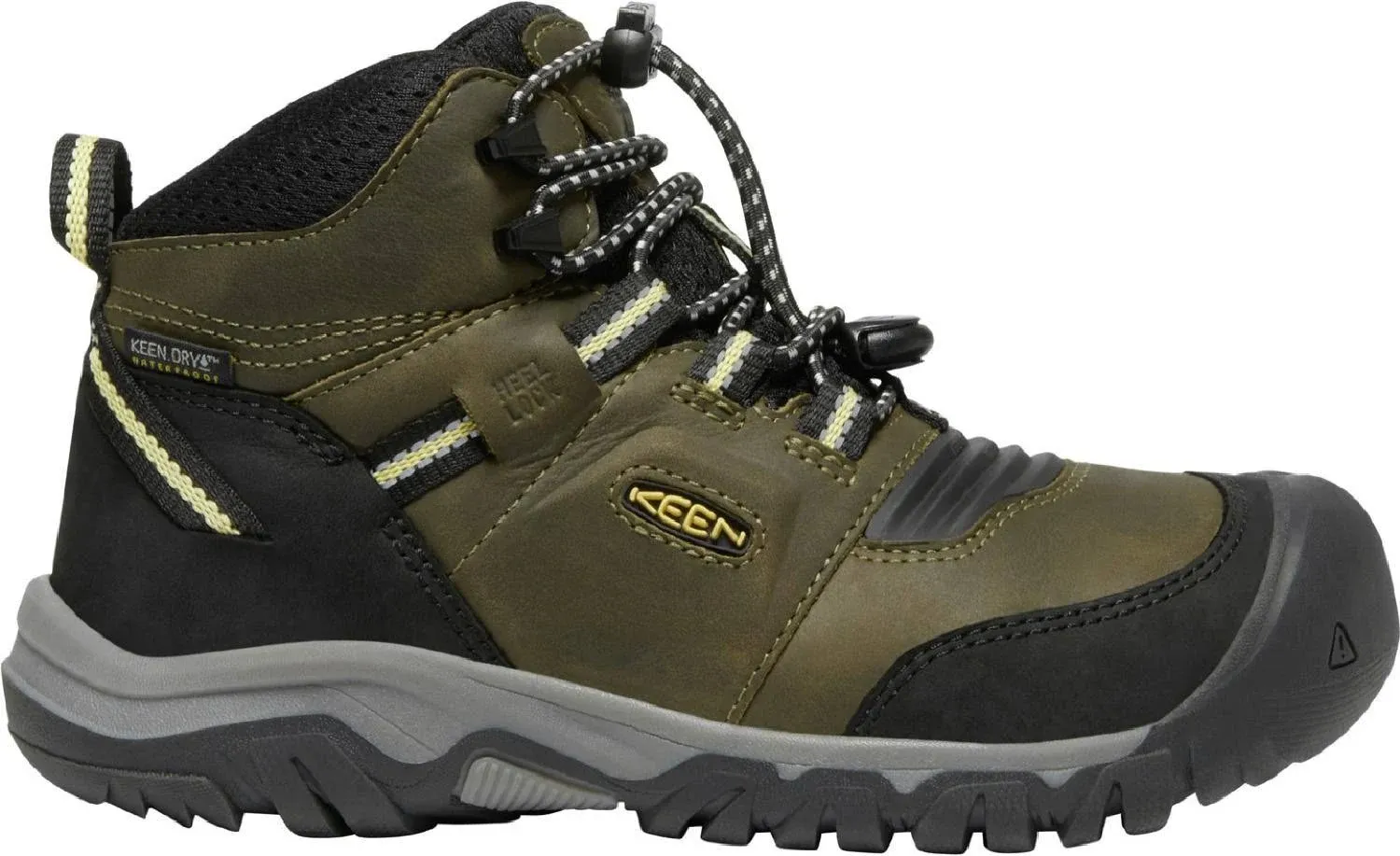 Keen Kids Big Ridge Flex Mid WP Dark Olive/Dusky Citron 2