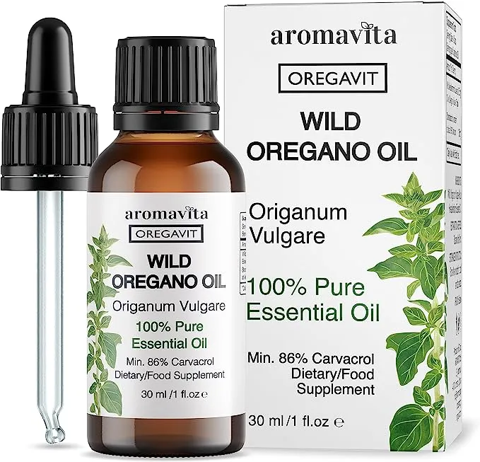 Oregavit Wild Oregano Oil - 100% Pure Undiluted Oil of Oregano - 86-90% Carvacrol, High Potency, Immune Support - Plant-Based, Herbal Supplement - Vegan, Non GMO, Gluten Free, 1fl.oz/30ml