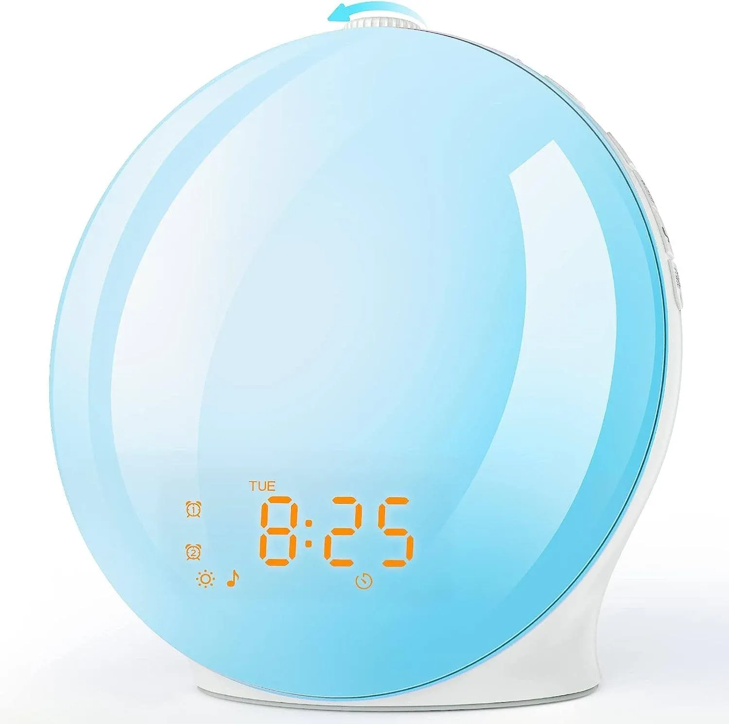 FlTFORT Sunrise Alarm Clock Wake Up Light - Light Alarm with Sunrise/sunset ...