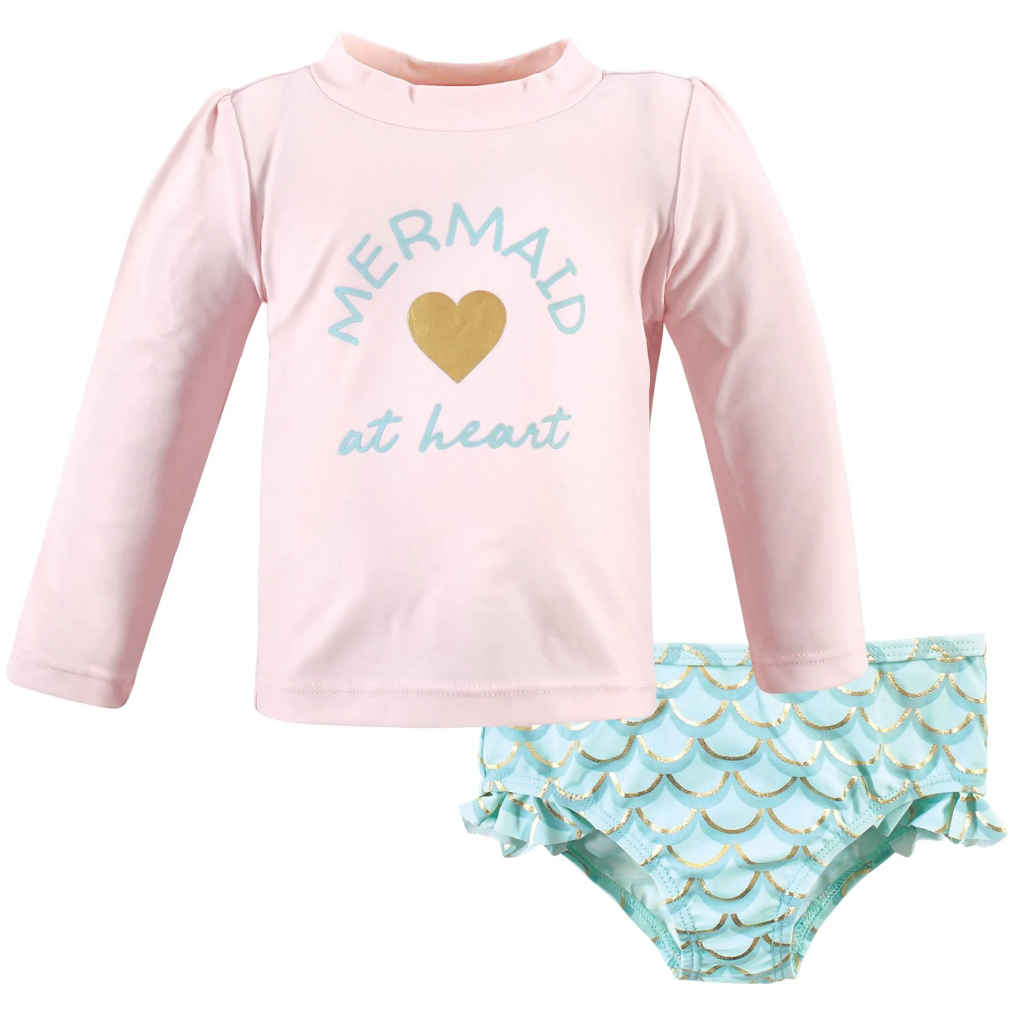 Hudson Baby Swim Rashguard Set Mermaid at Heart 3-6 Months