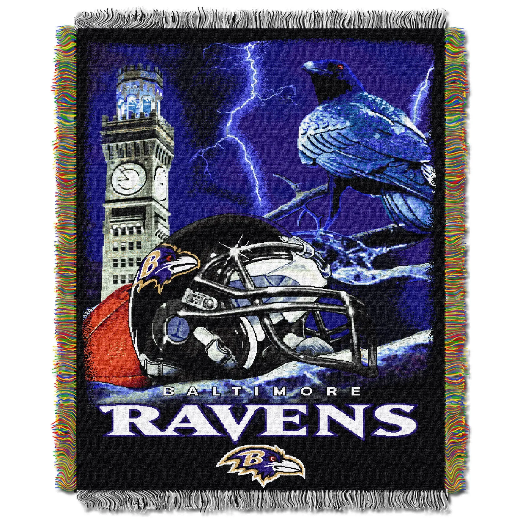 Baltimore Ravens Woven Throw Home Field Advantage OFFICIAL NFL