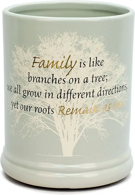 Elanze Designs Family Tree Ceramic Stoneware Electric Large Jar Candle Warmer