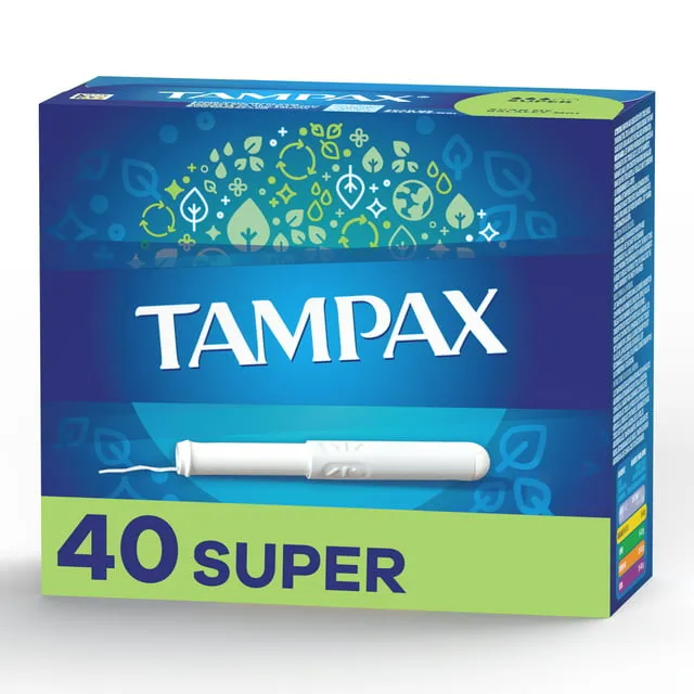 Tampax Super Unscented Cardboard Tampons 40 ct Box