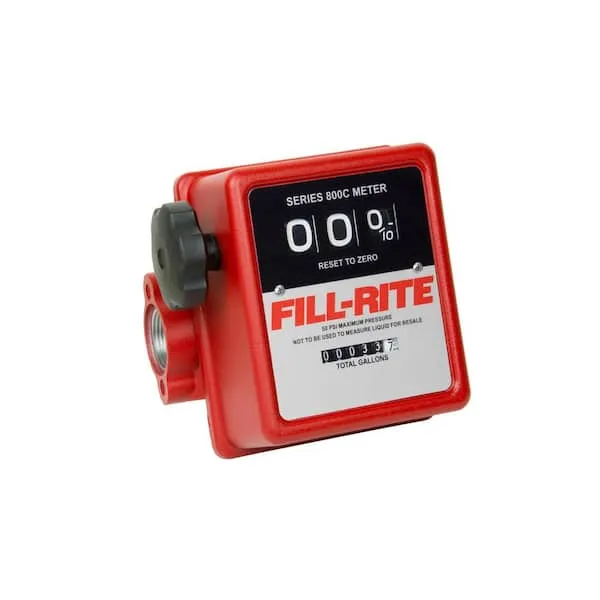 Fill Rite 807C1 3-Wheel Mechanical 1 in Meter