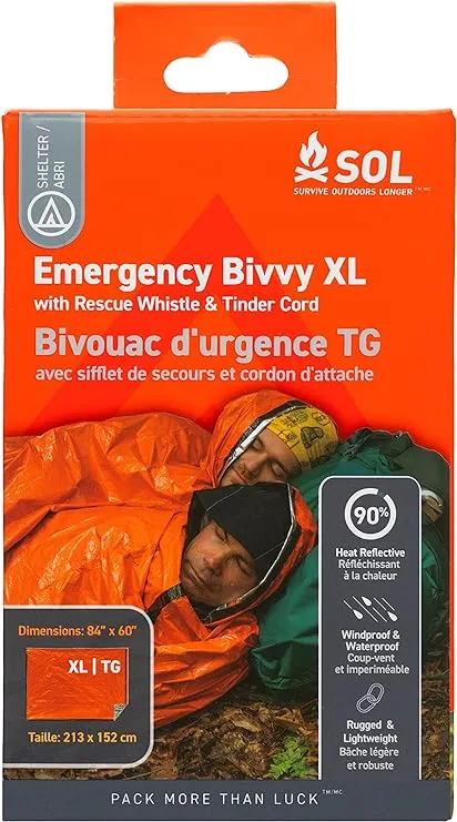 Sol Emergency Bivvy XL with Rescue Whistle