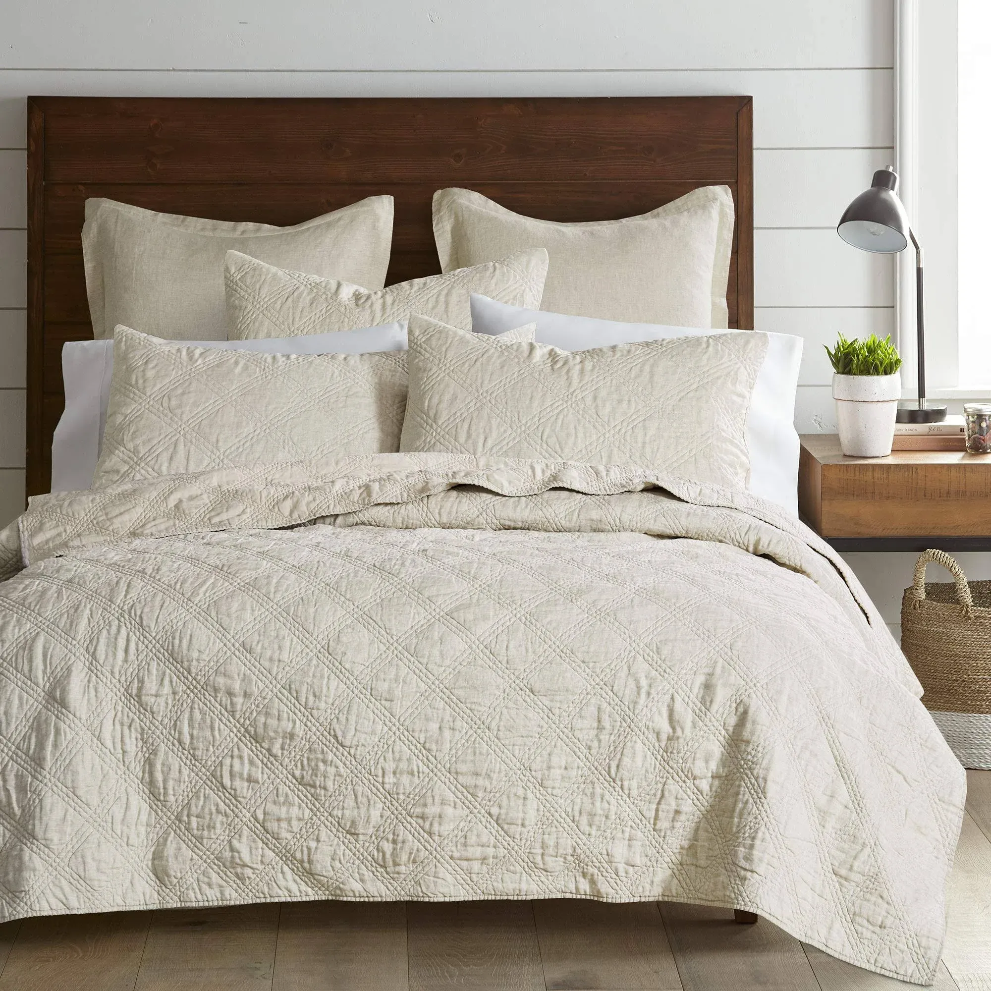 Washed Linen Natural Full/Queen Quilt - Levtex Home