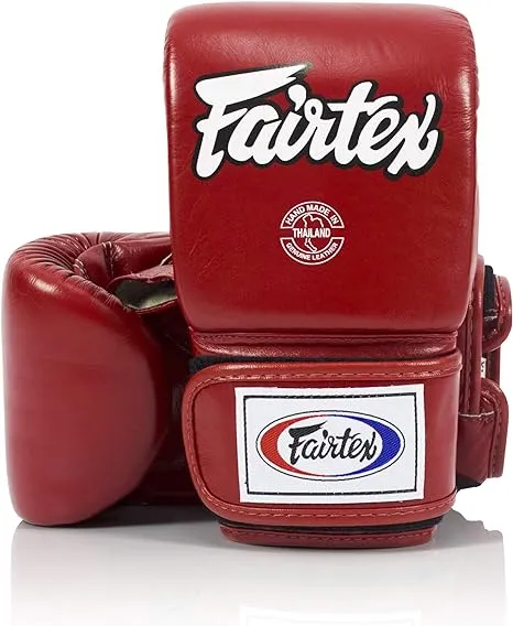 FAIRTEX MUAY THAI KICK BOXING GLOVES TGT7 BLACK COLOR SPARRING MMA BAG GLOVE