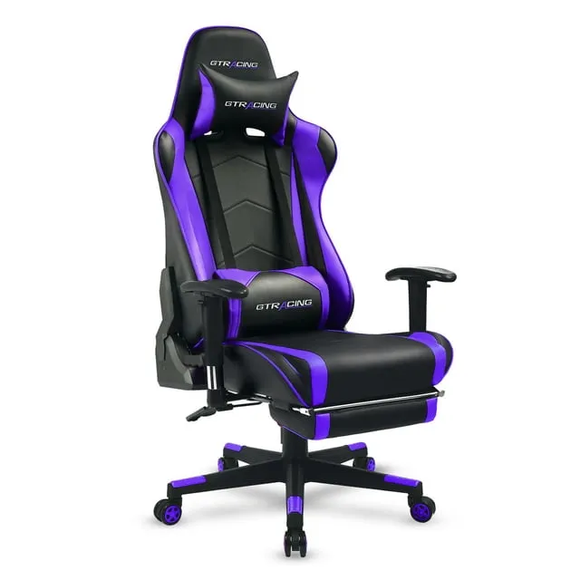 Gtracing Gaming Chair Office Chair PU Leather with Footrest & Adjustable Headrest