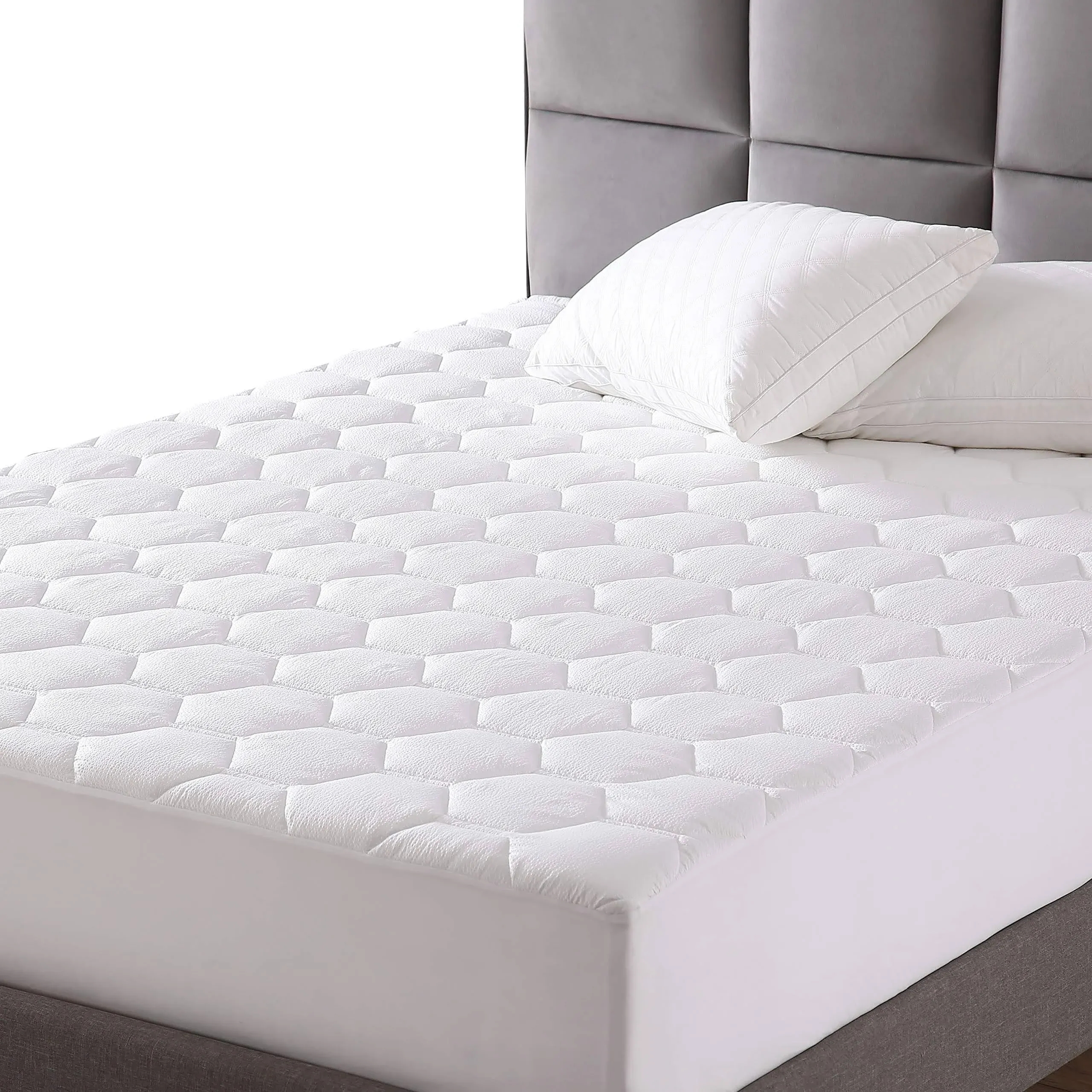 Mattress Pad Quilted Matress Protector Fitted Cooling Bed Cover Deep Pocket New