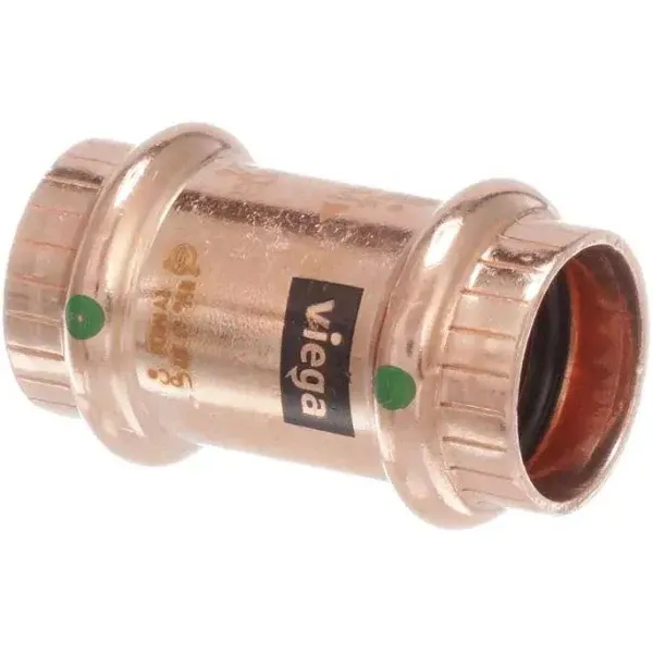 Viega Propress 1/2 in. Press Copper Coupling No Stop (10-Pack) 77480