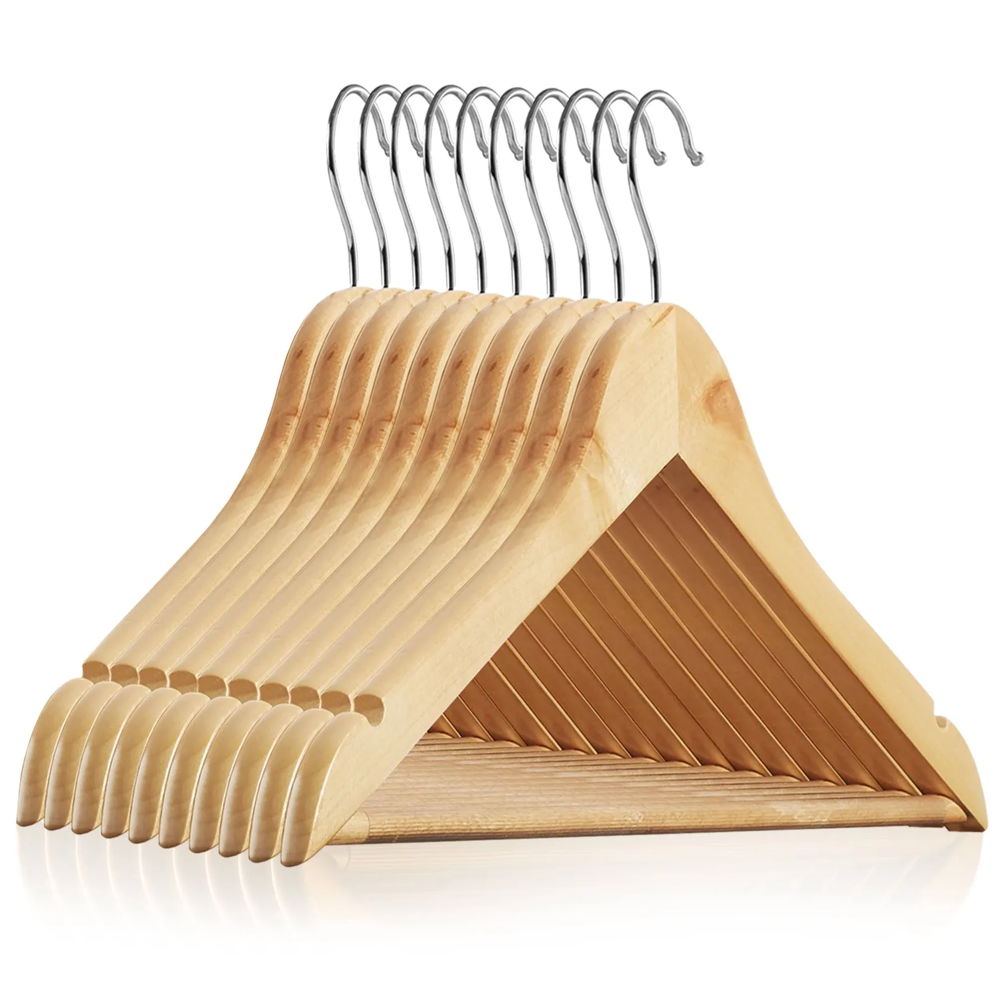 Casafield 10 Wooden Suit Hangers