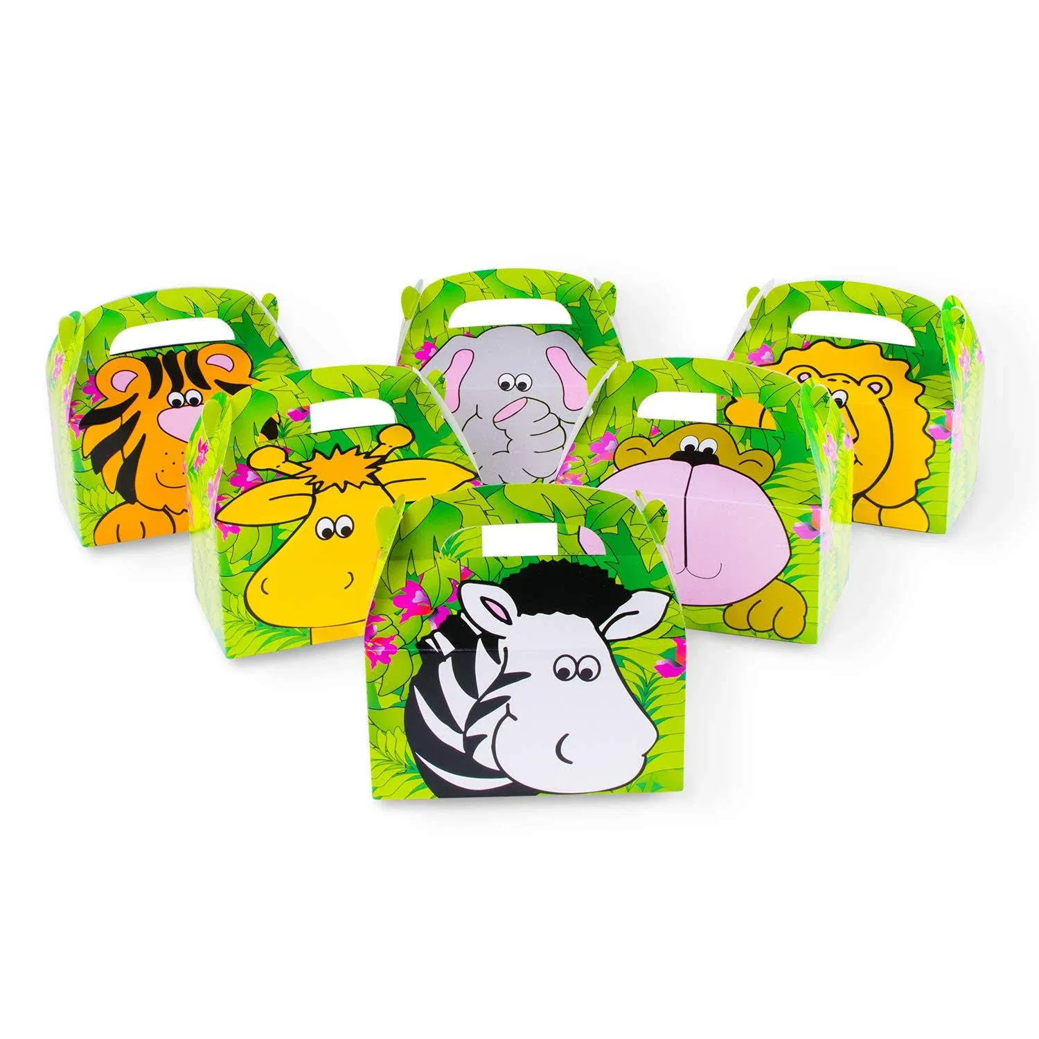 Super Z Outlet Safari Zoo Animals Treat Gift Boxes Birthday Party Favor Jungle