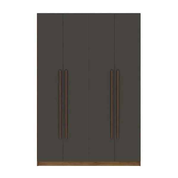 Gramercy Nature and Textured Grey 2-Section Freestanding Wardrobe Armoire (81.3 in. H x 55.2 in. W x 22.76 in. D)