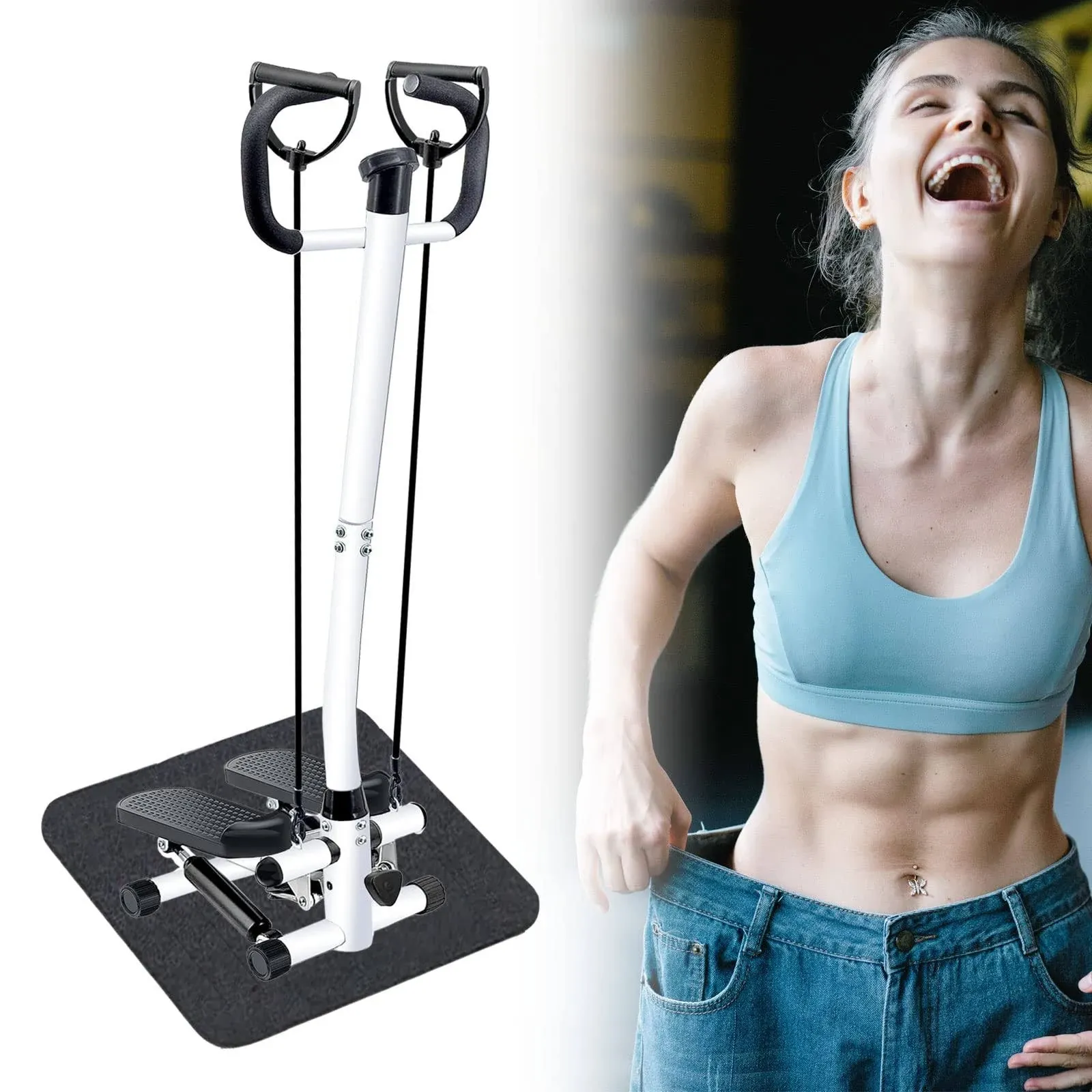 Swity Home Stair Steppers for Exercise with Display, Mini Step Machine Fitnes...