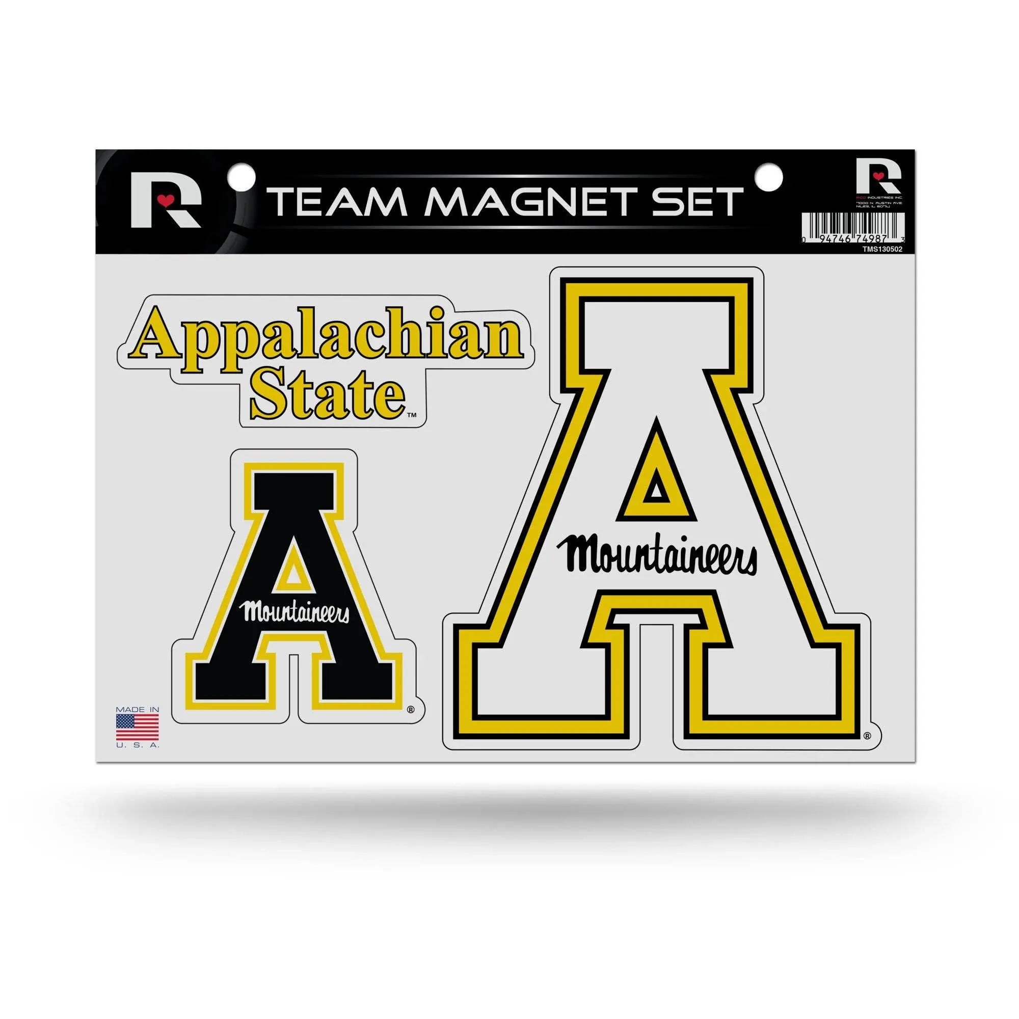 Appalachian State Mountaineers Die Cut Team Magnet Set Sheet University of