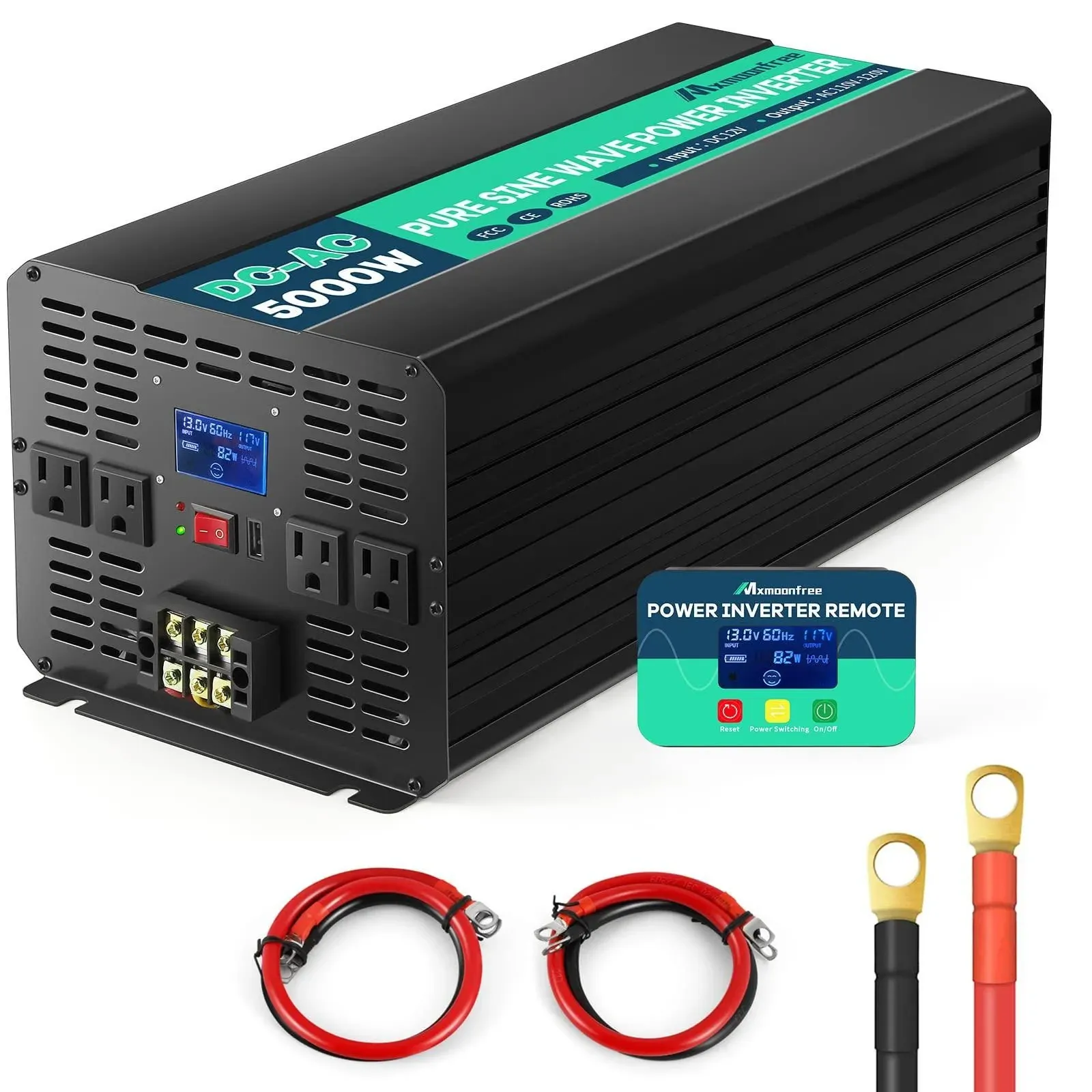 Mxmoonfree 5000W Pure Sine Wave Power Inverter