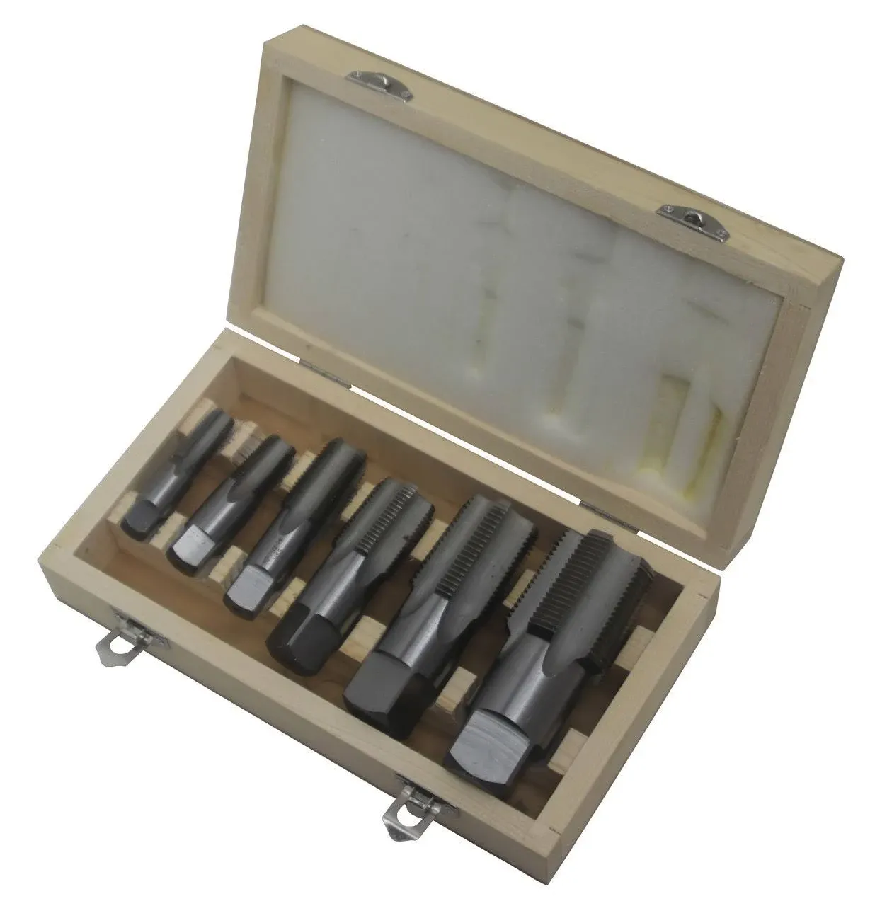 Drill America 6 Piece Carbon Steel NPT Pipe Tap Set 1/8" - 1" (DWTPT1/8-1SET)