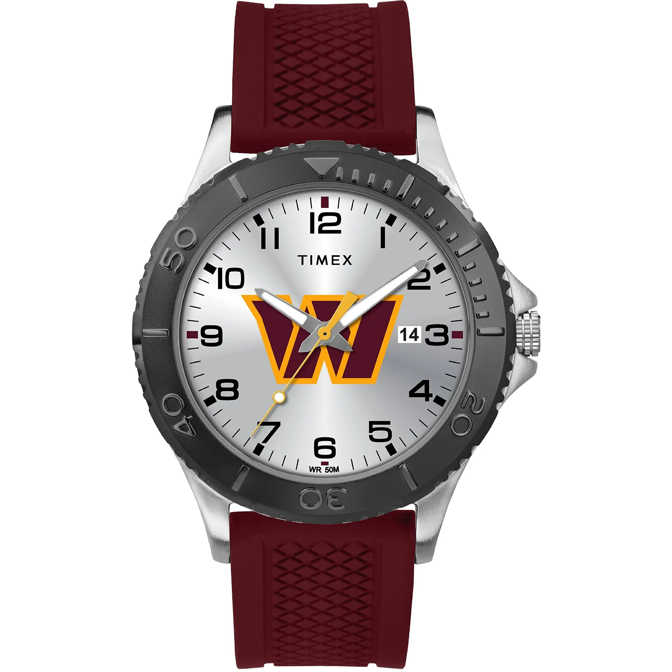 Timex Tribute Men's NFL Gamer 42mm Watch – Washington Commanders with Crimson Silicone Strap