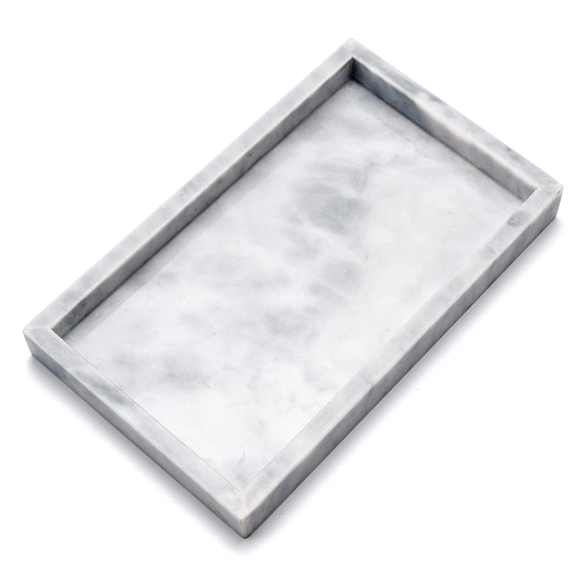 Noble Natural Marble Tray For Desktop/kitche<wbr/>n/vanity/bathr<wbr/>oom Stone Organizer Tr