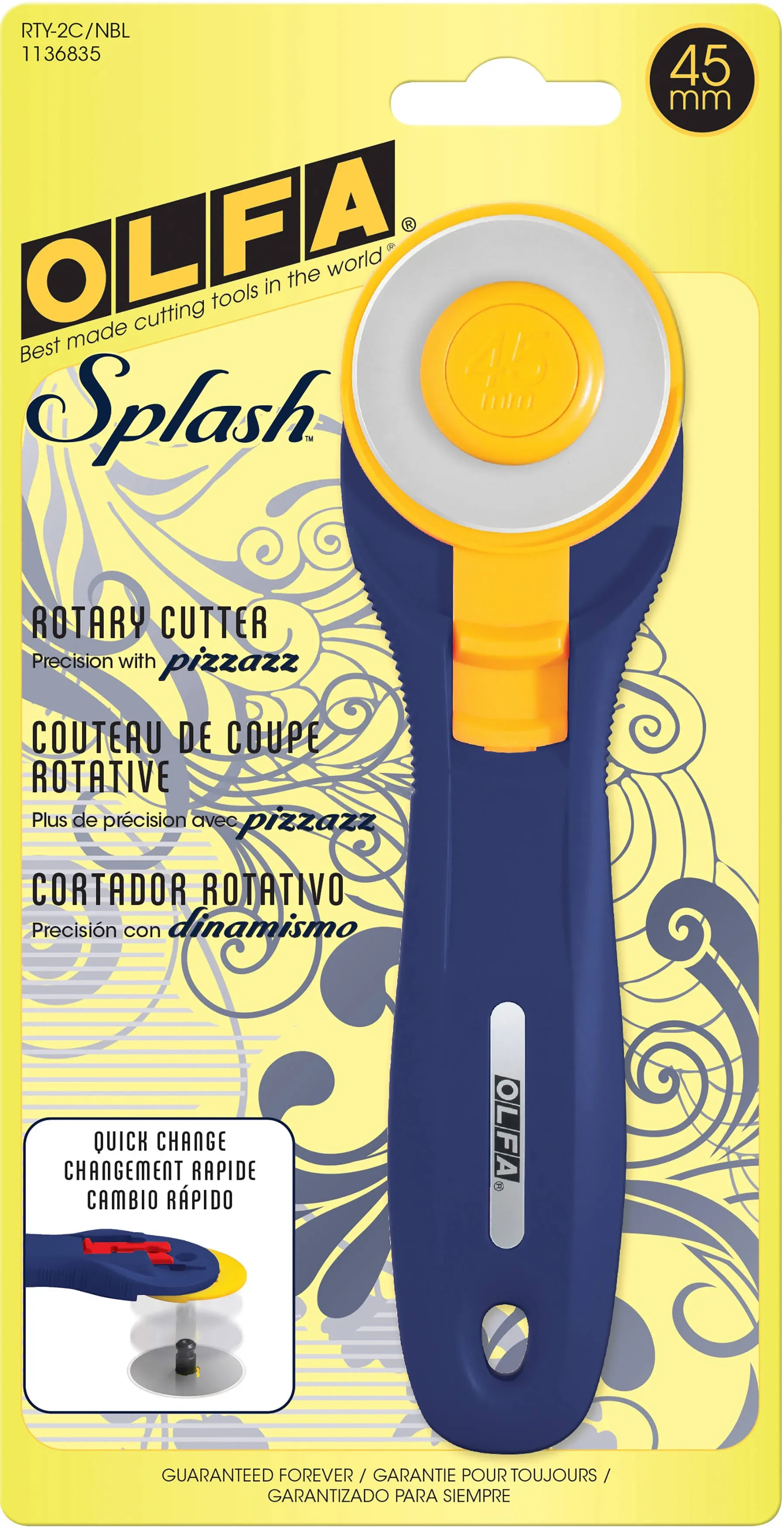 Olfa Splash 45 mm Rotary Cutter Navy