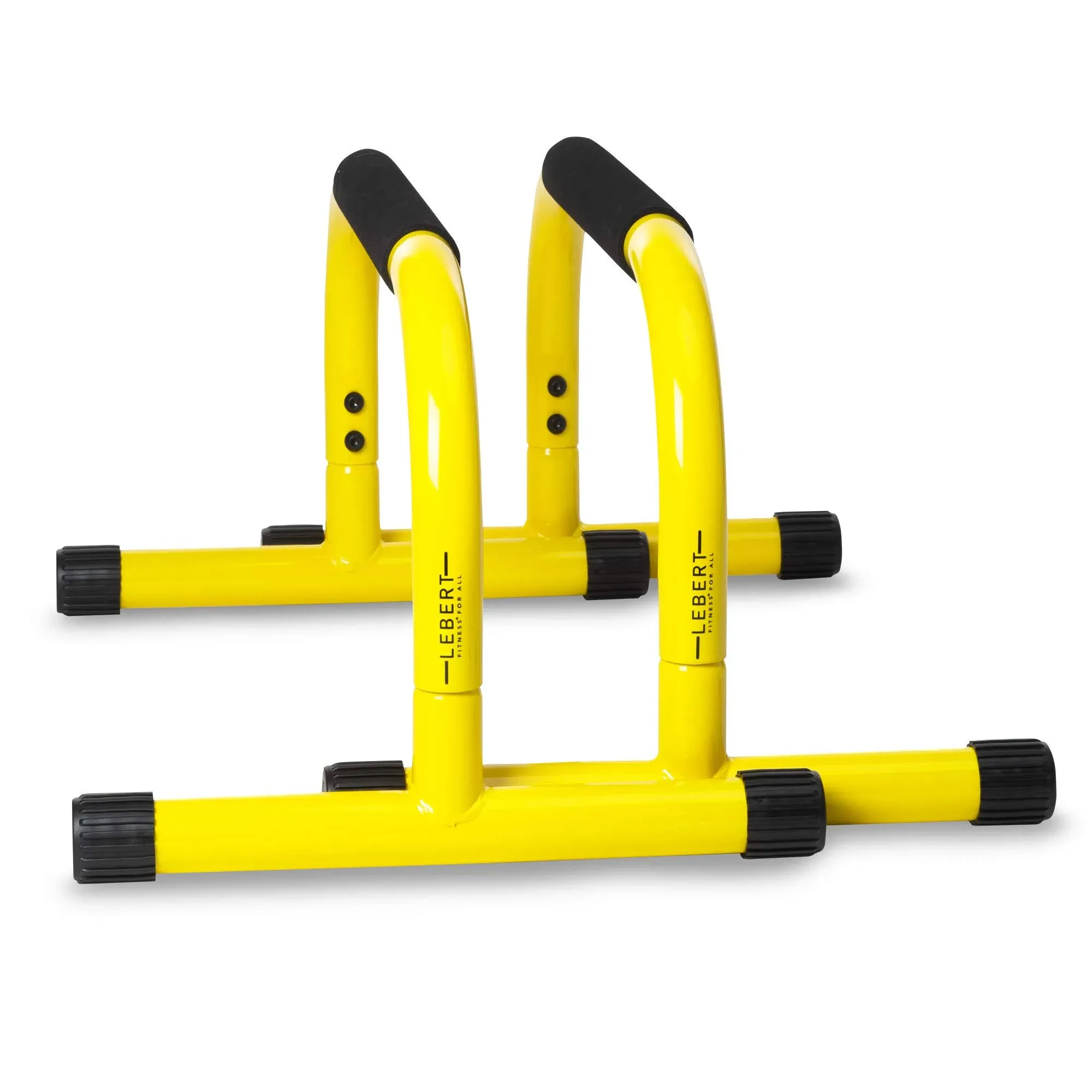 Lebert Fitness Parallettes Push Up Dip Stand Yellow