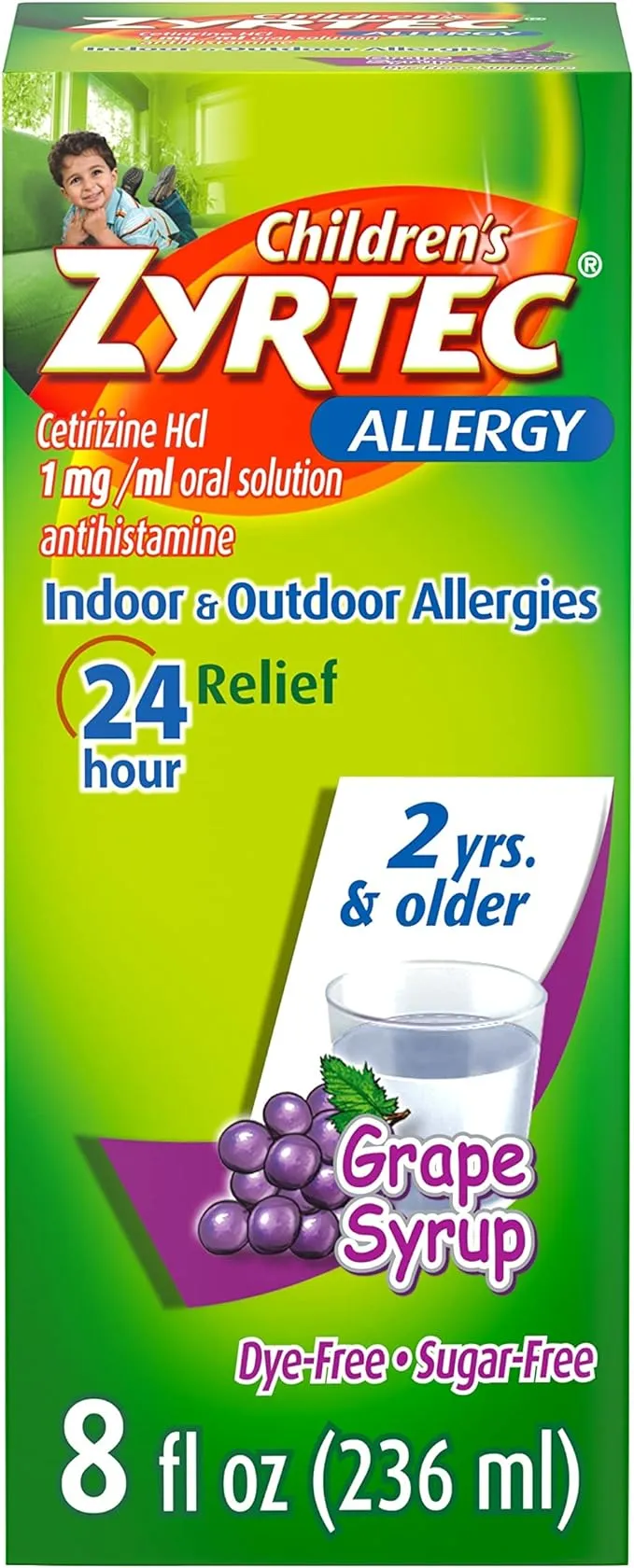 Children's Zyrtec 24 Hour Allergy Relief Syrup - Grape - Cetirizine