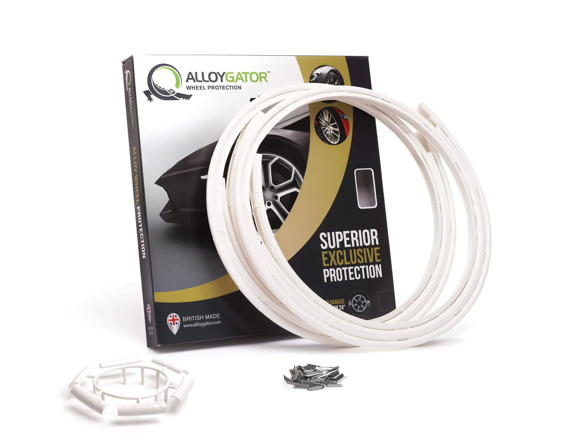 AlloyGator Wheel Protectors; White (Universal; Some Adaptation May Be Required)