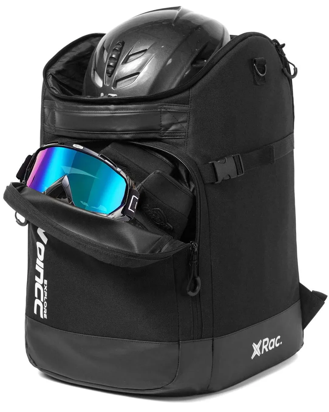 Ski Boot Bag Snowboard Boots Backpack Skiing and Snowboarding 50L Travel Luggage with Waterproof Exterior Stores Gear for Helmet,Gloves,Goggles & Accessories for Men Women