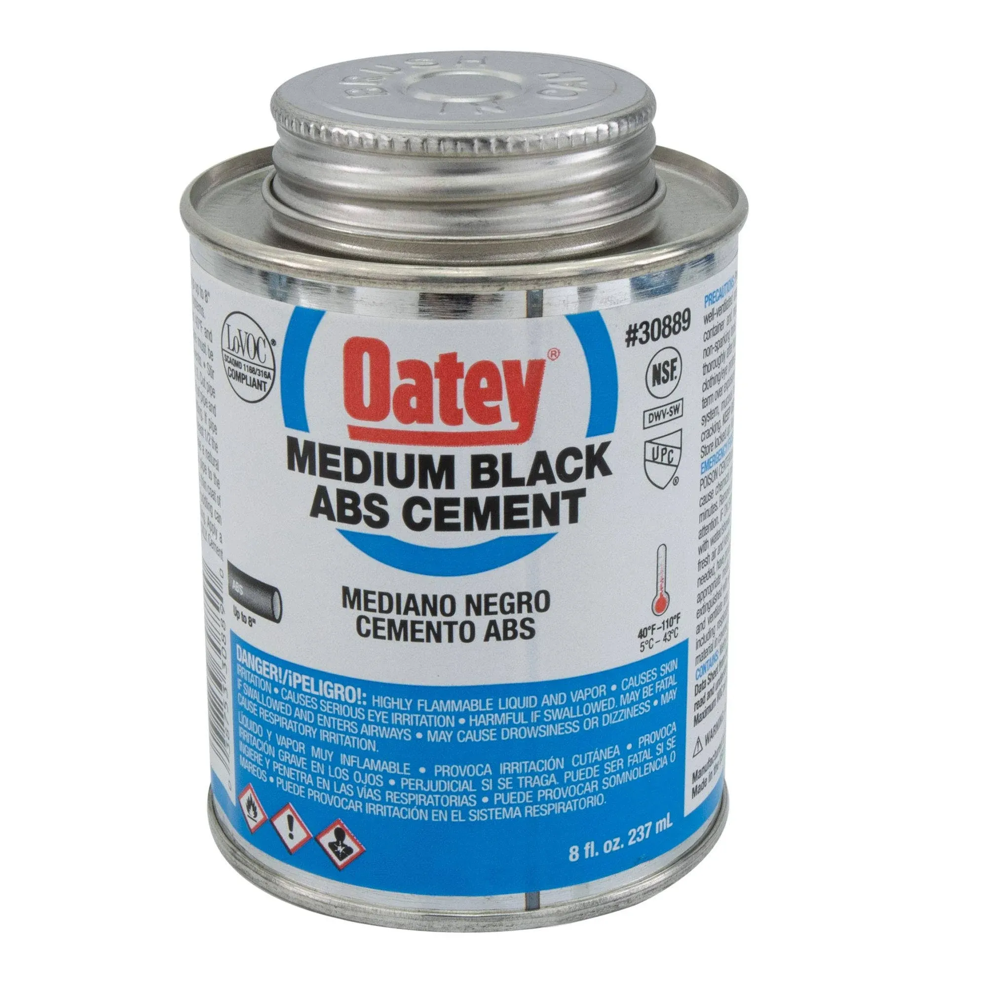 RecPro Medium Black ABS Cement 8 fl. oz. | RV Plumbing | Solvent Cement