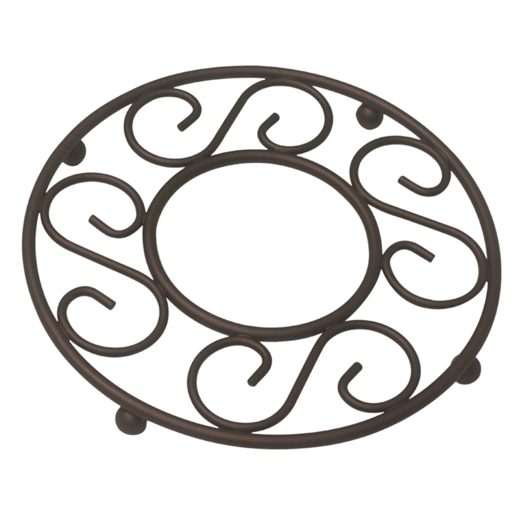 Home Basics Scroll Collection Trivet, Bronze