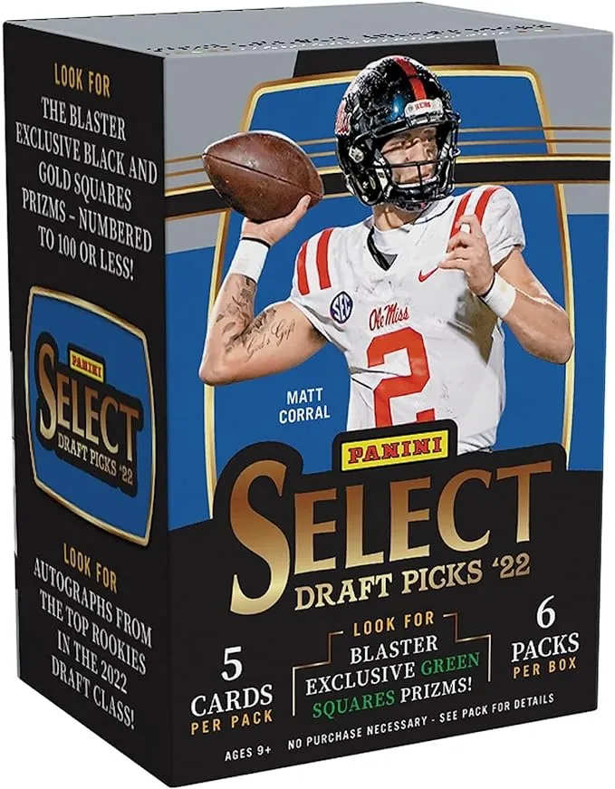 2022 Panini Select Draft Picks Football Blaster - 30 Trading Cards Per Blaste...