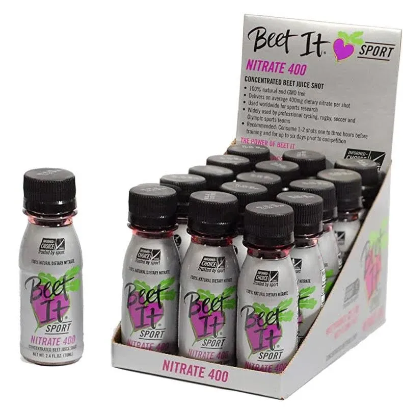 BEET IT Circulation - Organic Beet juice shots - Concentrated Non GMO Beet shots (15x2.4 fl. oz.) - natural source of dietary nitrate for heart health.