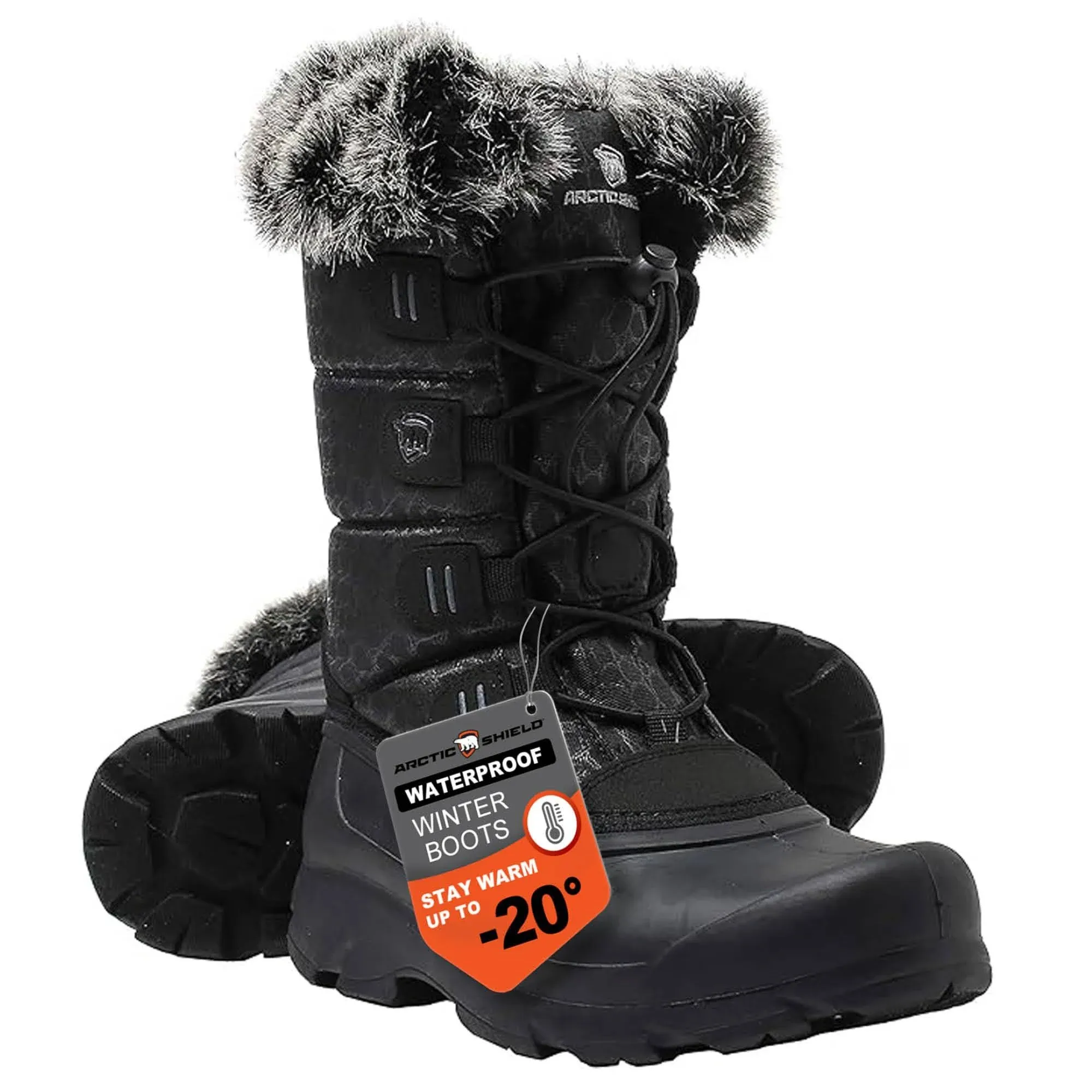 ArcticShield Women's Polar Cold Rated Snow Boots - Black - Size: 7