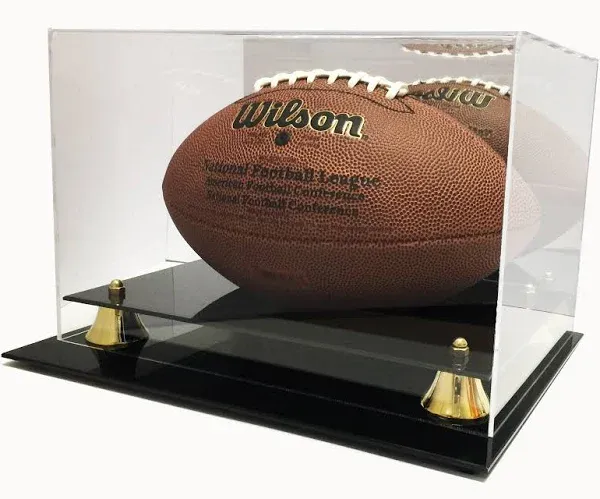 Deluxe Acrylic Football Display Case with Mirror