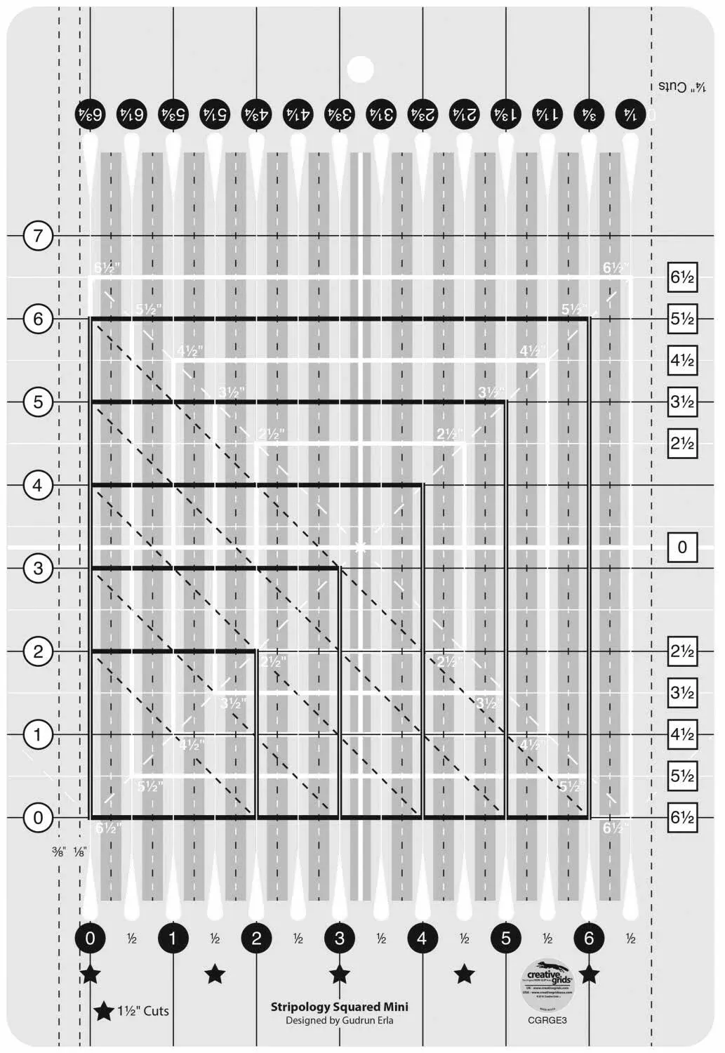 Creative Grids Stripology Squared Mini Quilt Ruler