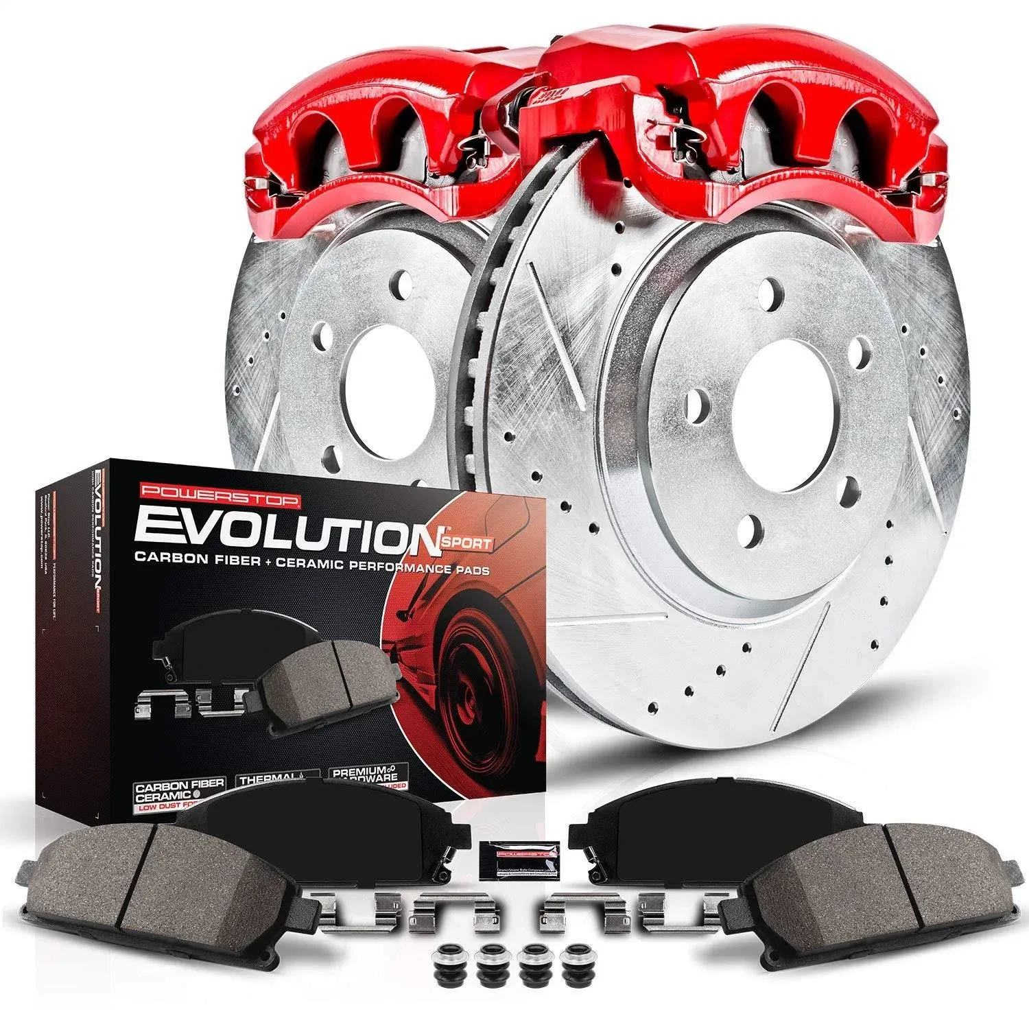 Power Stop KC2319 - Rear Z23 Evolution Sport Brake Kit with Calipers