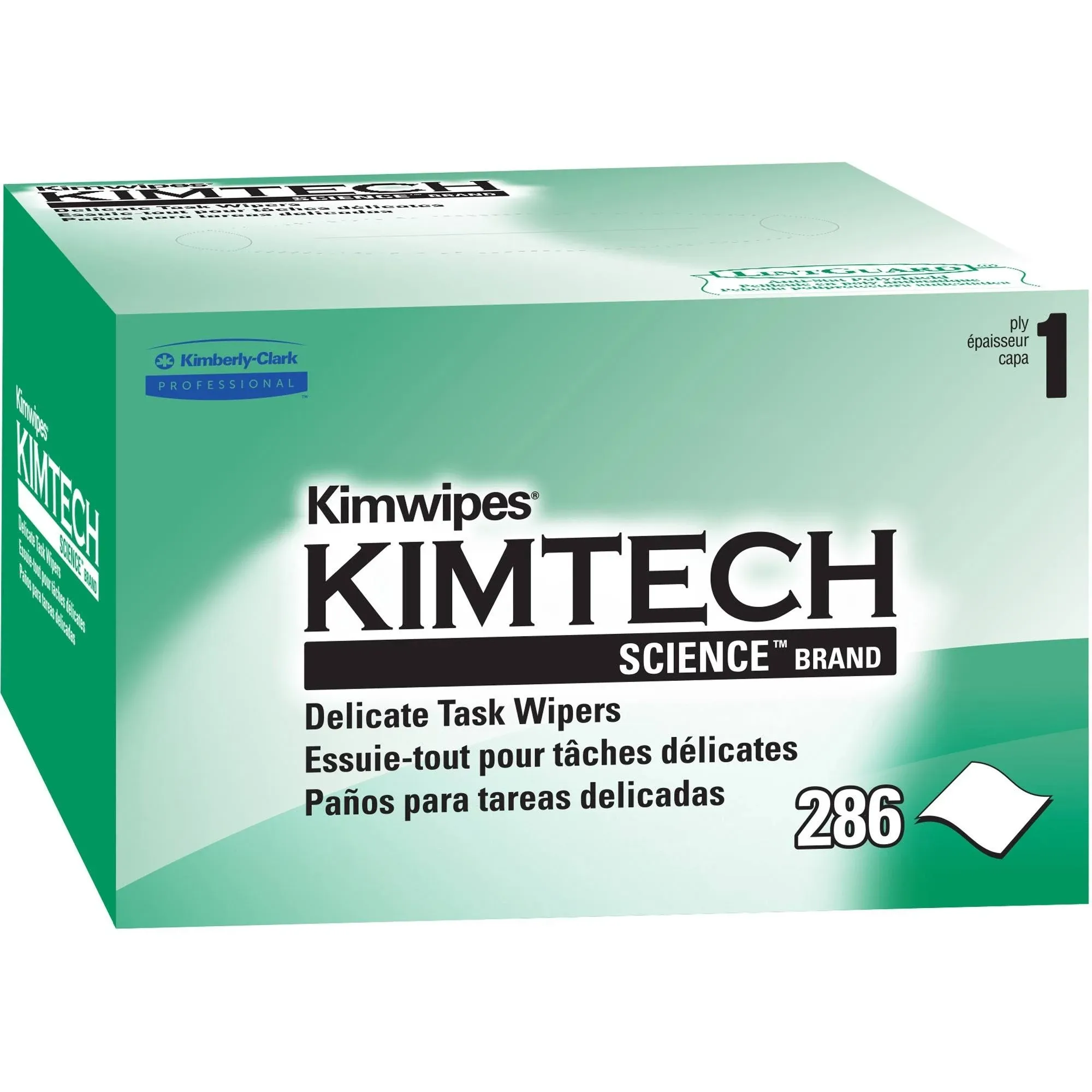 Kimtech Kimwipes Delicate Task Wipers, 1-Ply, 280/Box, 30 Boxes/Carton